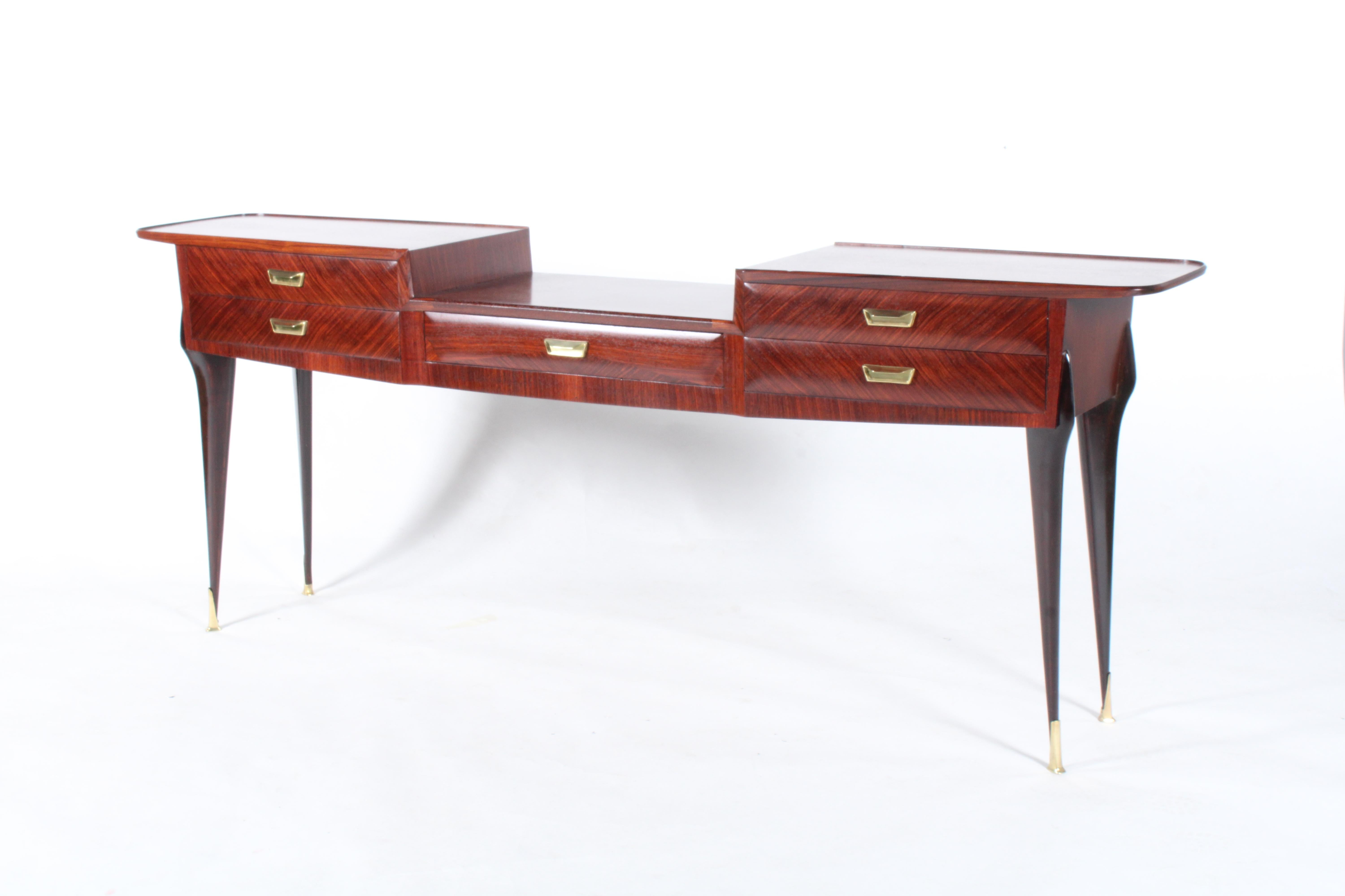 Exquisite  Large Mid Century Italian Console Table Attributed To Vittorio Dassi For Sale 3
