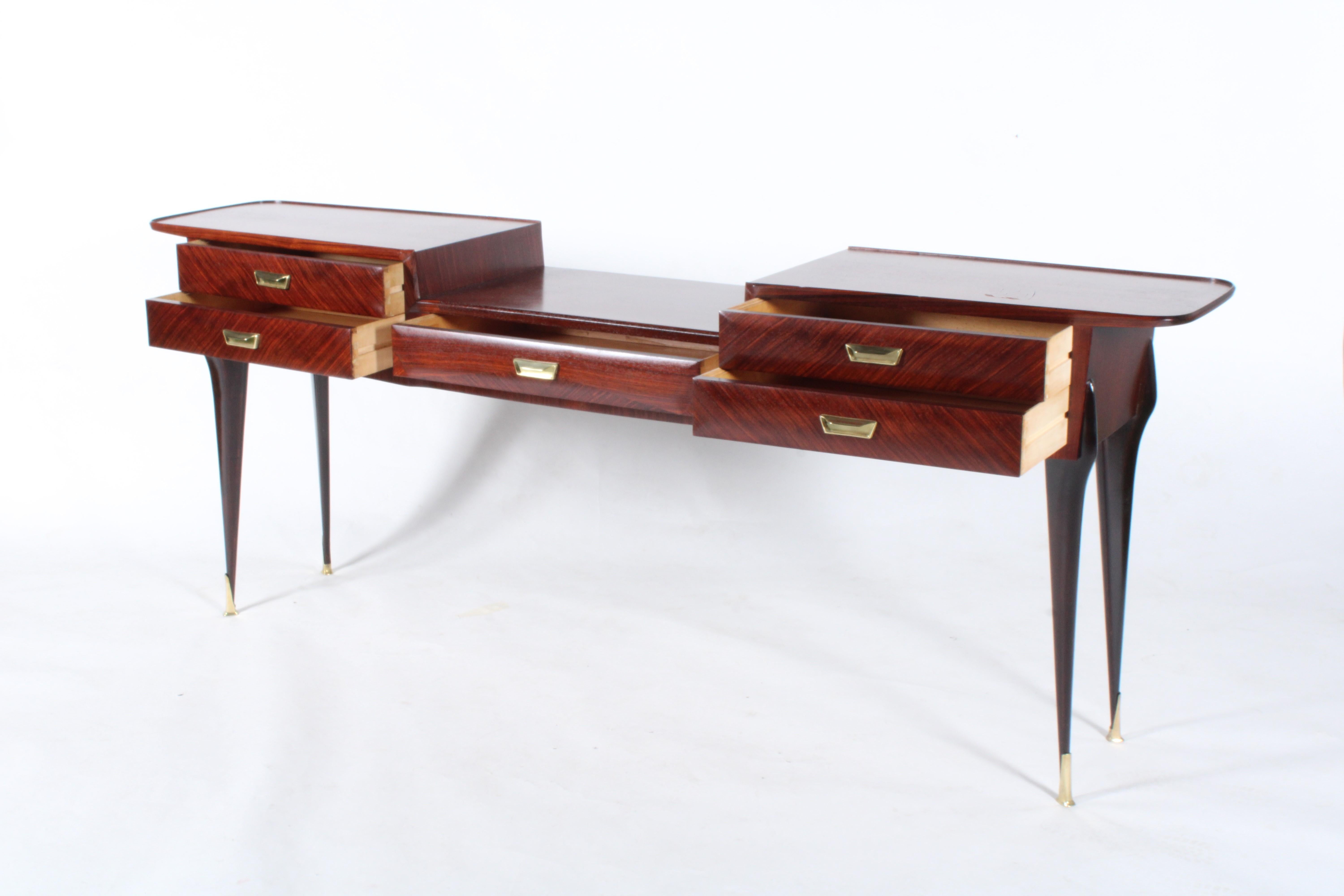 Exquisite  Large Mid Century Italian Console Table Attributed To Vittorio Dassi For Sale 5