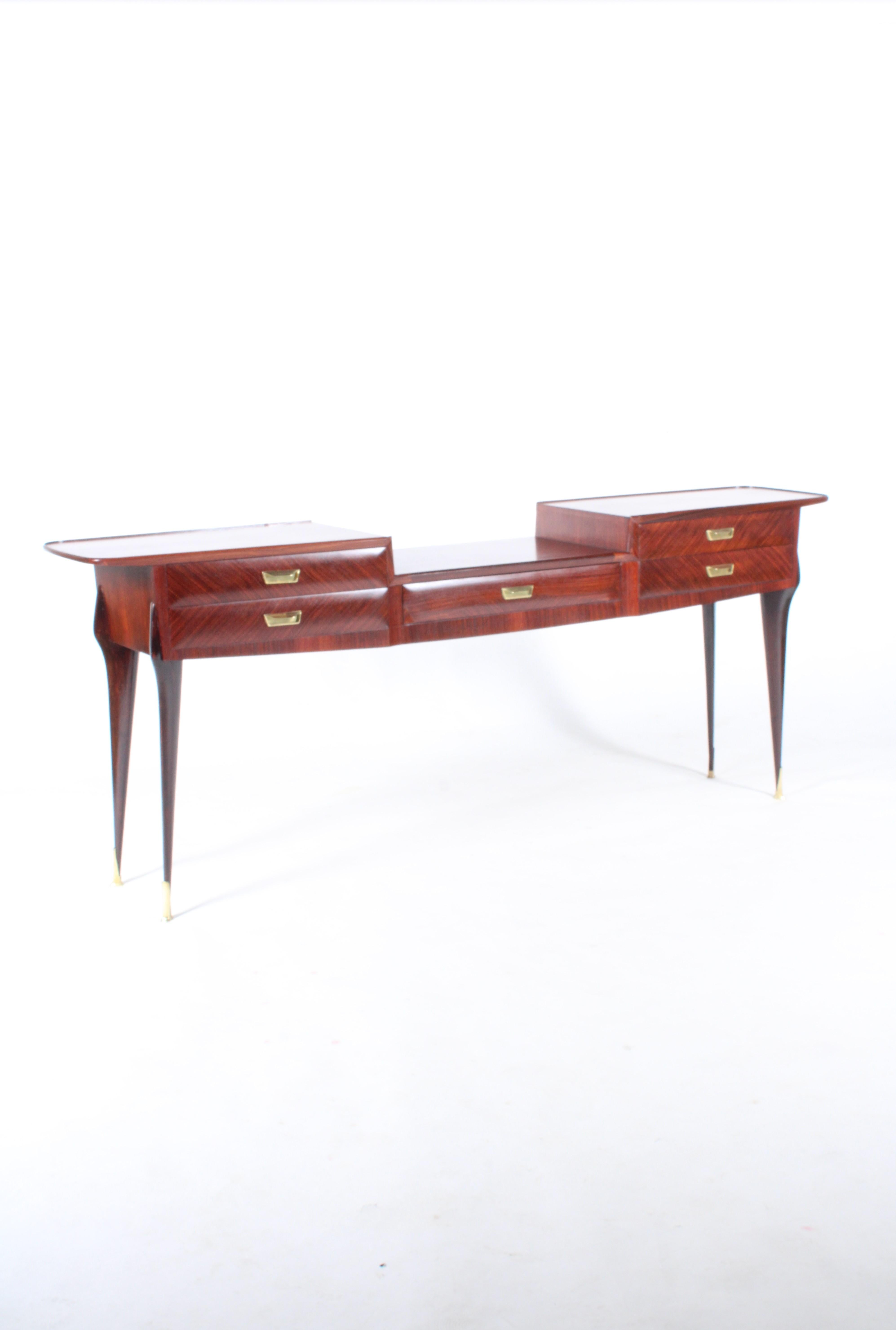 From a private collection in Naples we are delighted to offer for sale this truly exquisite rare original mid century Italian console table attributed to  designer maker Vittorio Dassi. Dating from the 1950’s it oozes mid century Italian style and