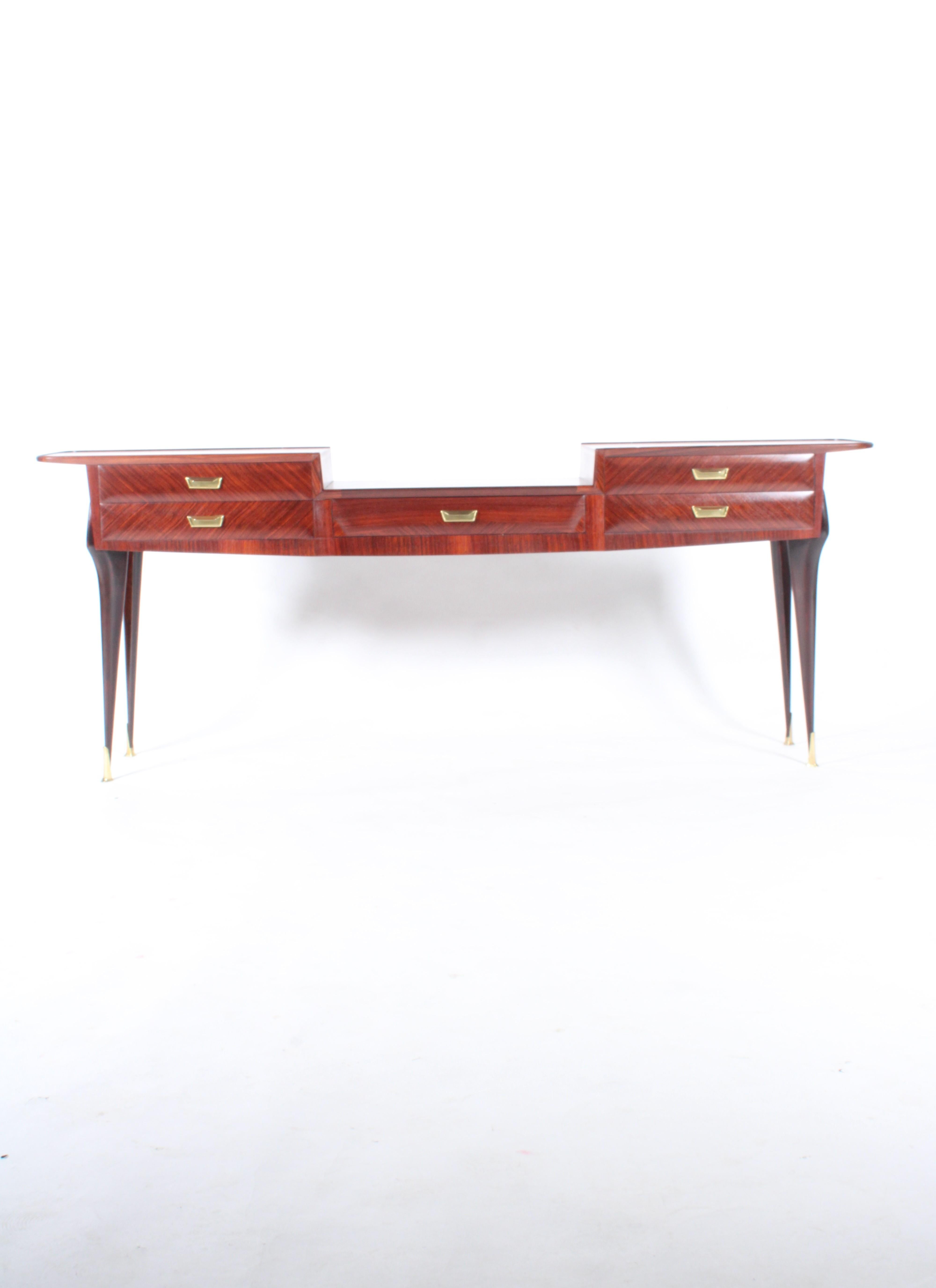 Exquisite  Large Mid Century Italian Console Table Attributed To Vittorio Dassi For Sale 1