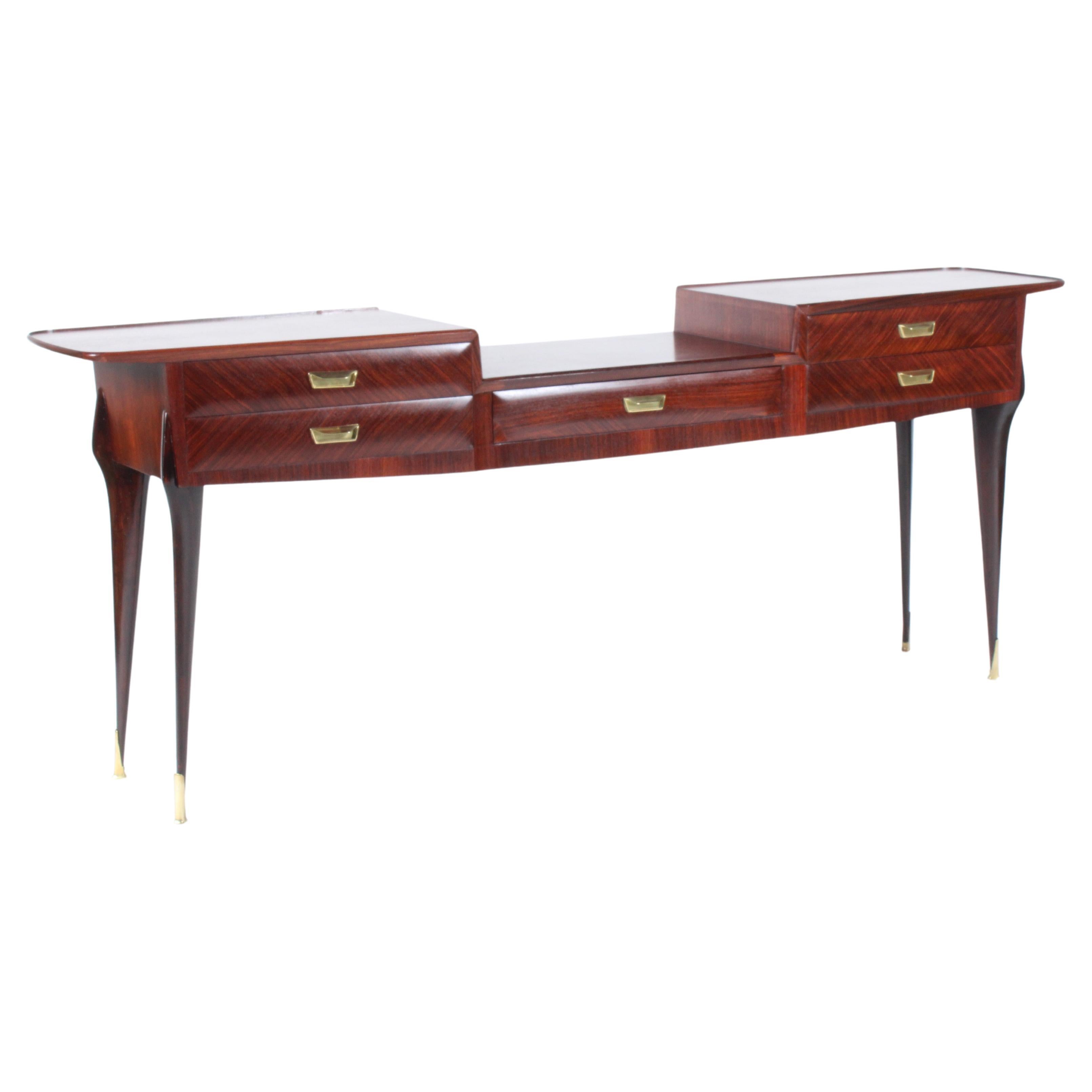 Exquisite  Large Mid Century Italian Console Table Attributed To Vittorio Dassi For Sale