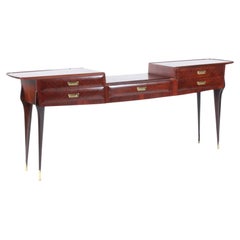 Vintage Exquisite  Large Mid Century Italian Console Table Attributed To Vittorio Dassi