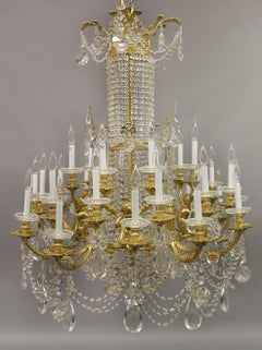 Exquisite Late 19th Century Gilt Bronze and Crystal Chandelier by Baccarat