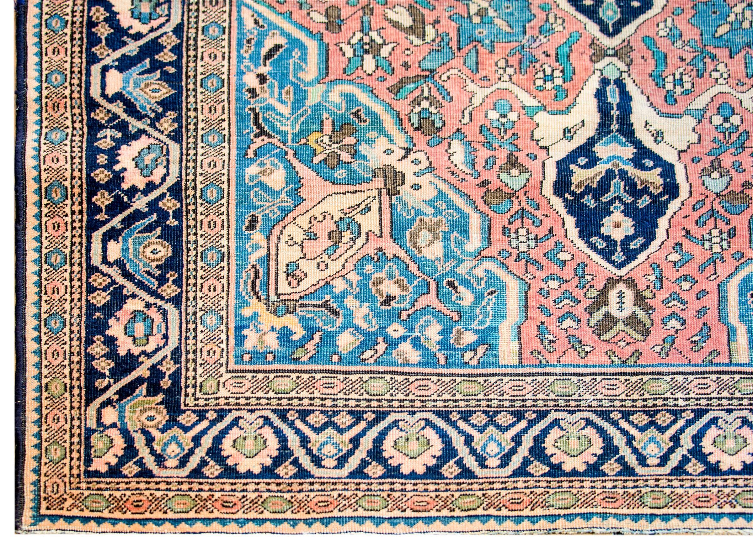 Vegetable Dyed Exquisite Late 19th Century Sarouk Farahan Rug For Sale