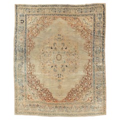 Exquisita alfombra Tabriz de Persia de finales del siglo XIX, 9'6" x 11'7