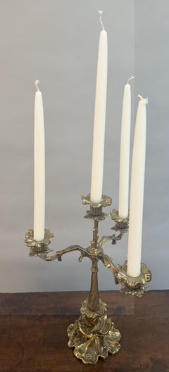 Exquisite Late 19th Century Victorian Brass Candelabra