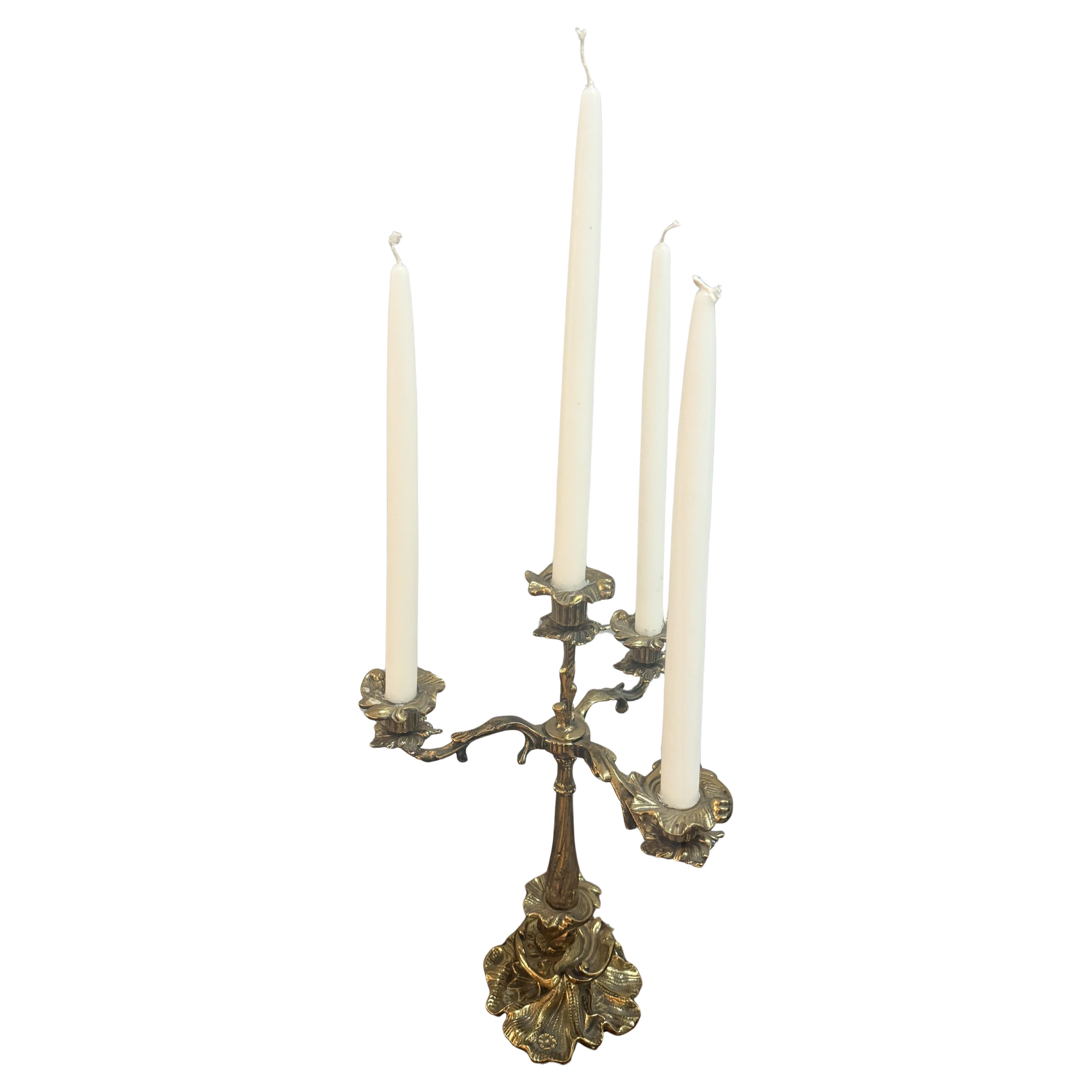 Exquisite Late 19th Century Victorian Brass Candelabra