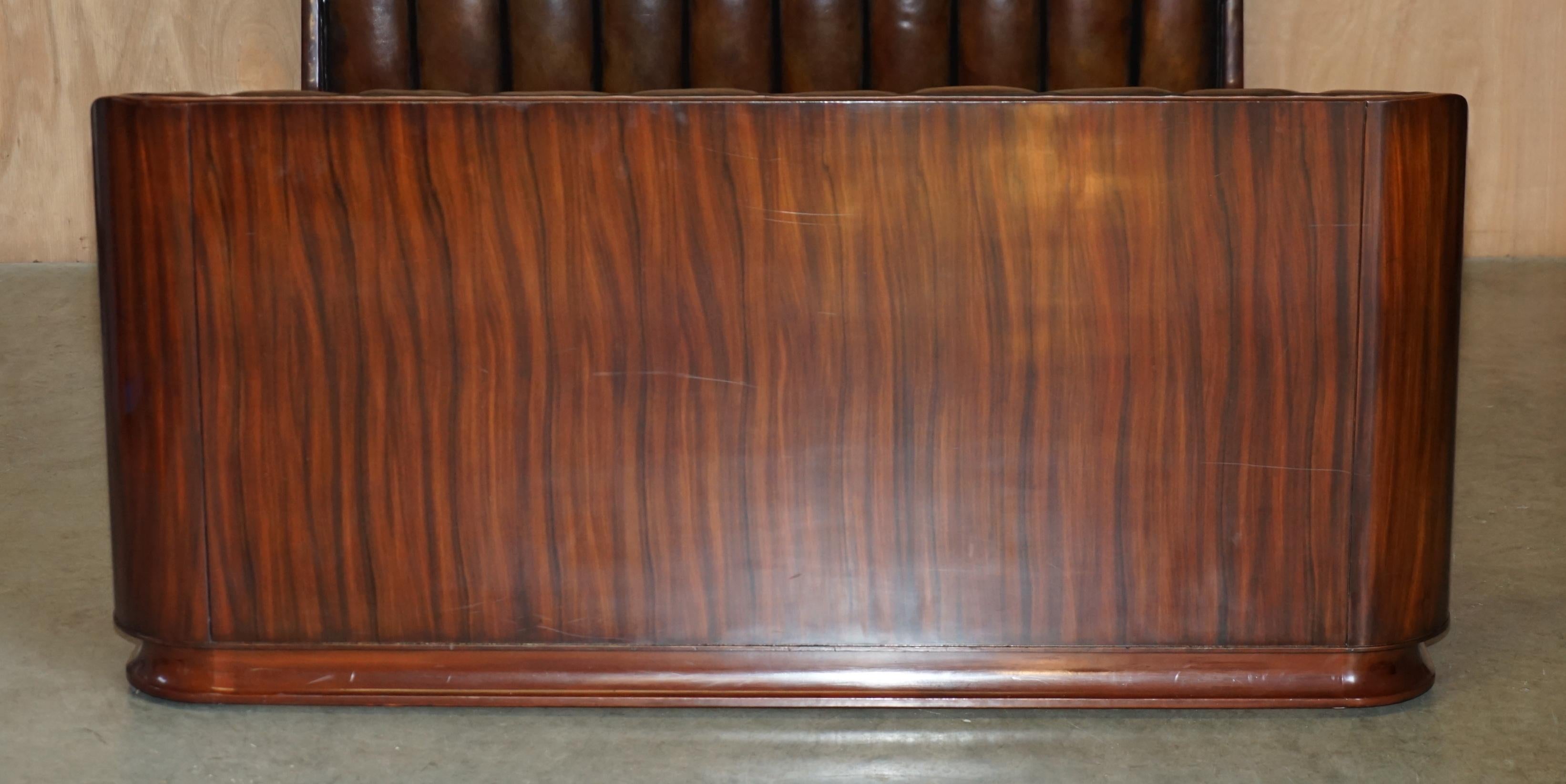 Art Deco EXQUISITE LiMITED EDITION RALPH LAUREN MODERN METROPOLIS BROWN LEATHER BED FRAME For Sale