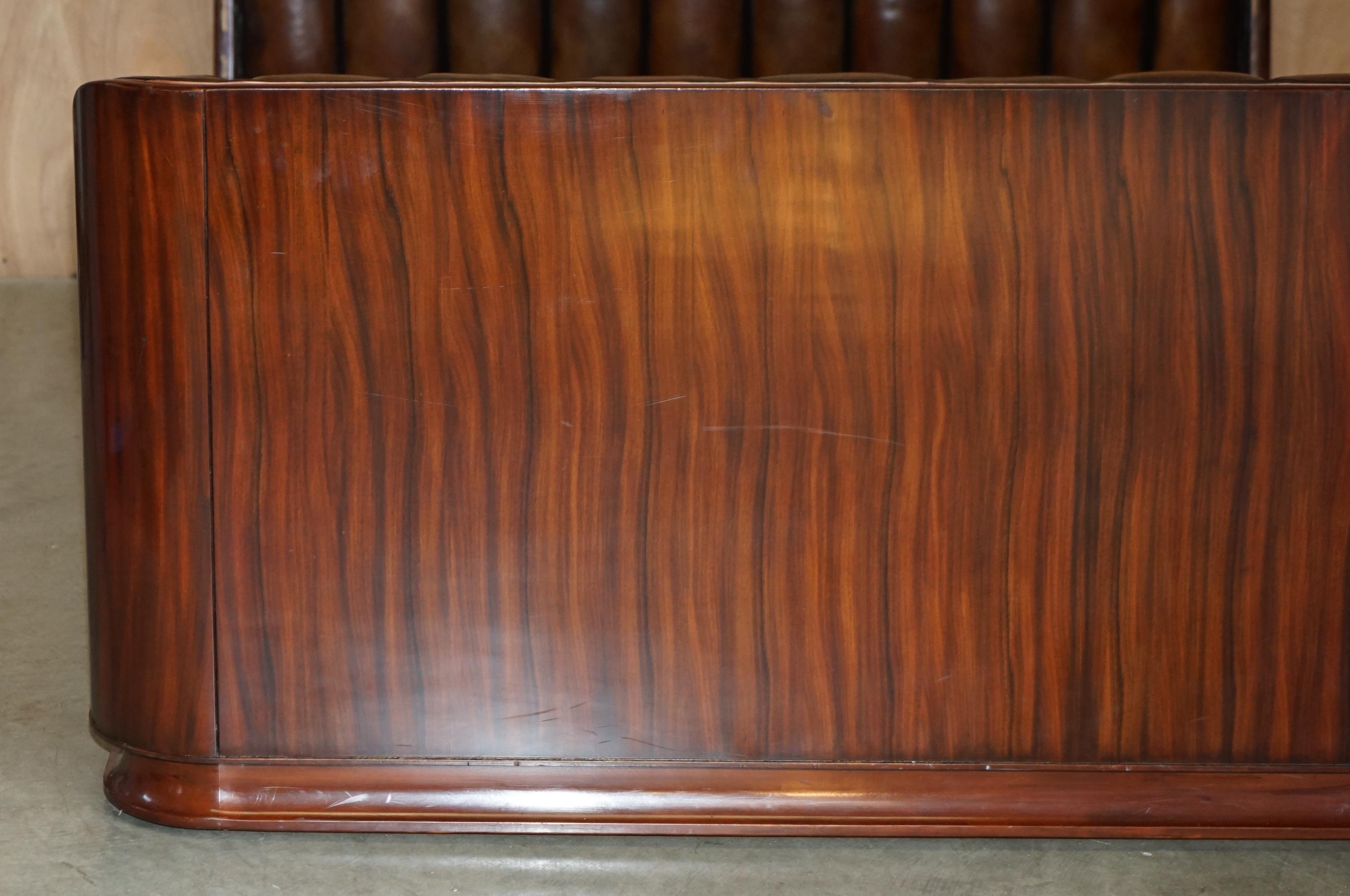American EXQUISITE LiMITED EDITION RALPH LAUREN MODERN METROPOLIS BROWN LEATHER BED FRAME For Sale