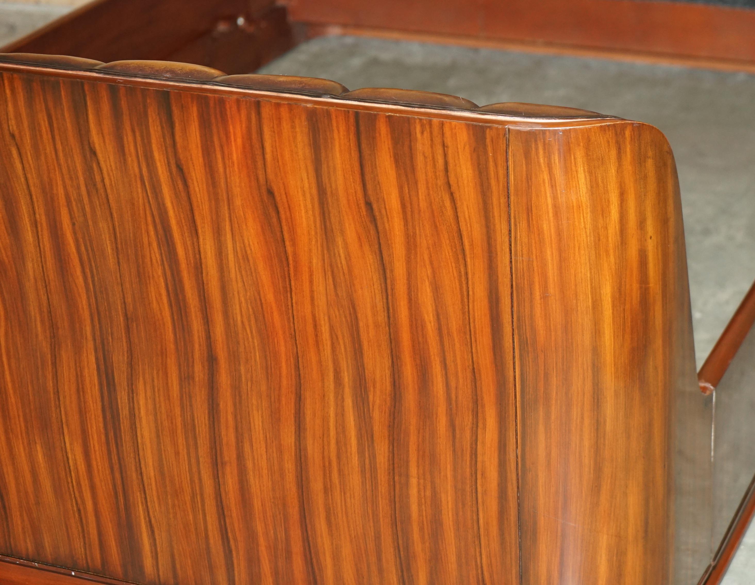EXQUISITE LiMITED EDITION RALPH LAUREN MODERN METROPOLIS BROWN LEATHER BED FRAME In Good Condition For Sale In West Sussex, Pulborough