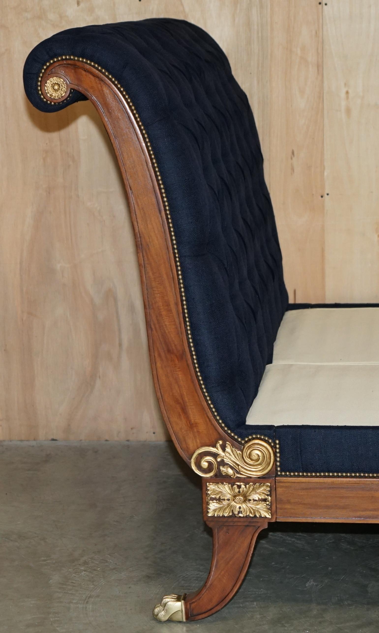 EXQUISITE LIMiTED EDITION RALPH LAUREN RUE ROYALE CHESTERFIELD TUFTED SLEIGH BED For Sale 2
