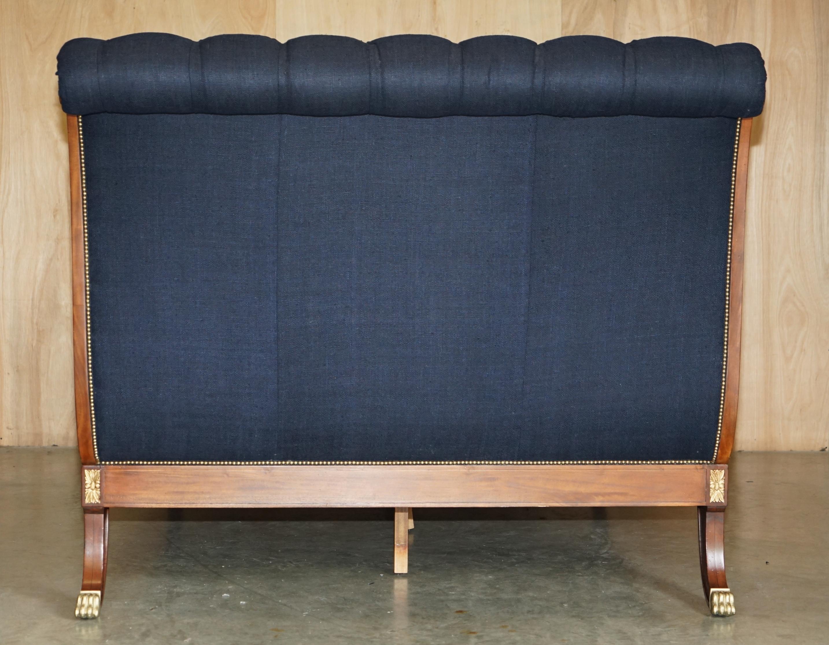 EXQUISITE LIMiTED EDITION RALPH LAUREN RUE ROYALE CHESTERFIELD TUFTED SLEIGH BED For Sale 3
