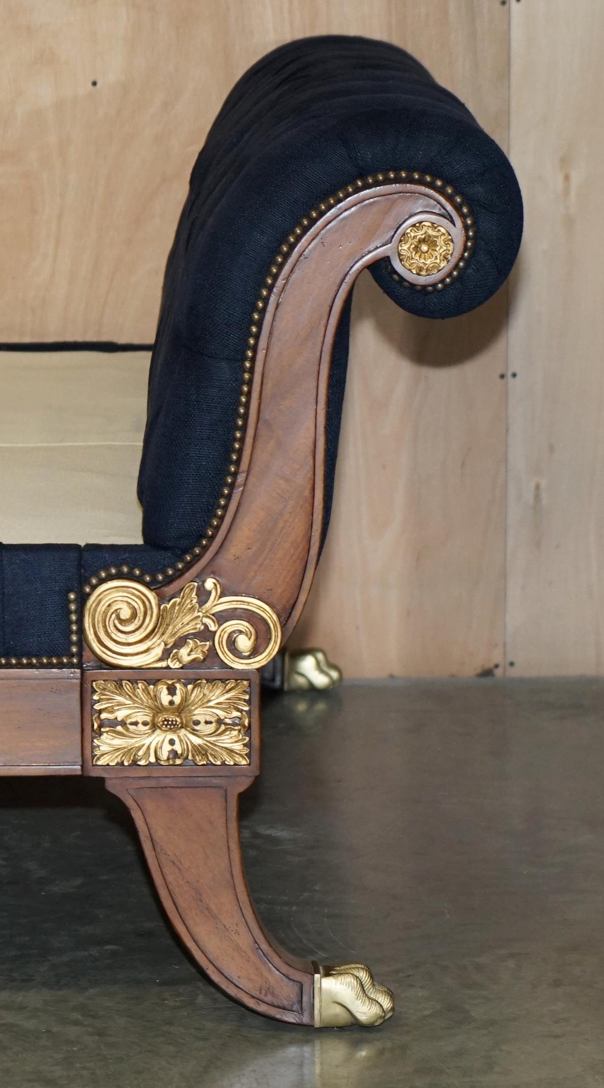 American EXQUISITE LIMiTED EDITION RALPH LAUREN RUE ROYALE CHESTERFIELD TUFTED SLEIGH BED For Sale