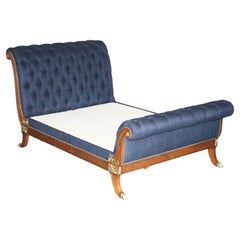 Édition limitée RALPH LAUREN RUE ROYALE CHESTERFIELD TUFTED SLEIGH BED