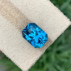 Exquisite London Blue Topaz Gemstone 12.10 Carats Irradiated Topaz Ring Jewelry
