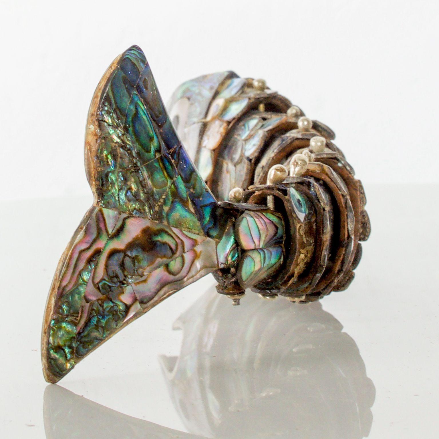 Exquisite Los Castillo Abalone Brass Fish Bottle Opener #1, Mexico, 1970s 4