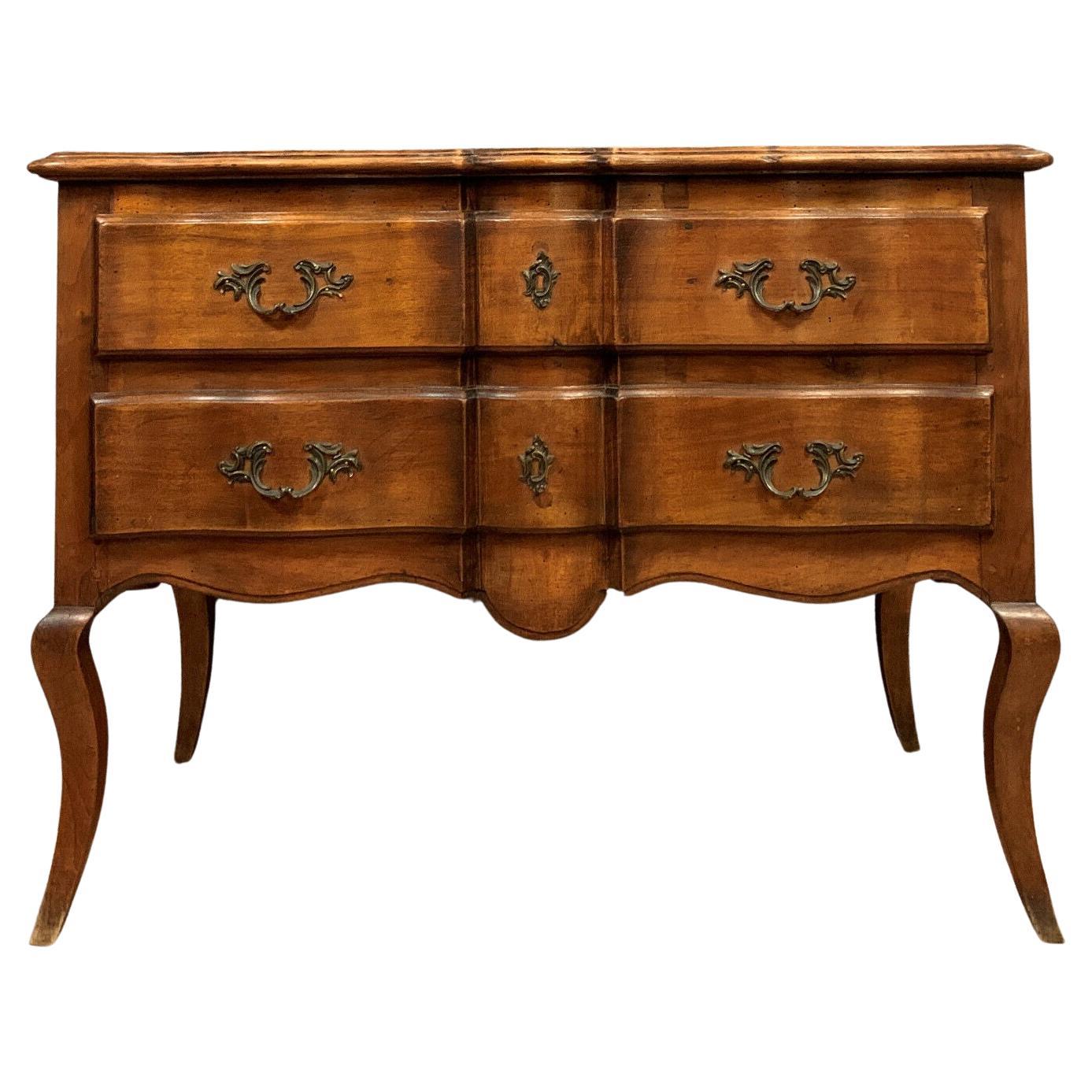Exquisite Louis XV Style Solid Walnut Bombe Commode circa 1880 -1X14 For Sale