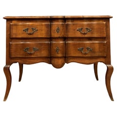 Antique Exquisite Louis XV Style Solid Walnut Bombe Commode circa 1880 -1X14