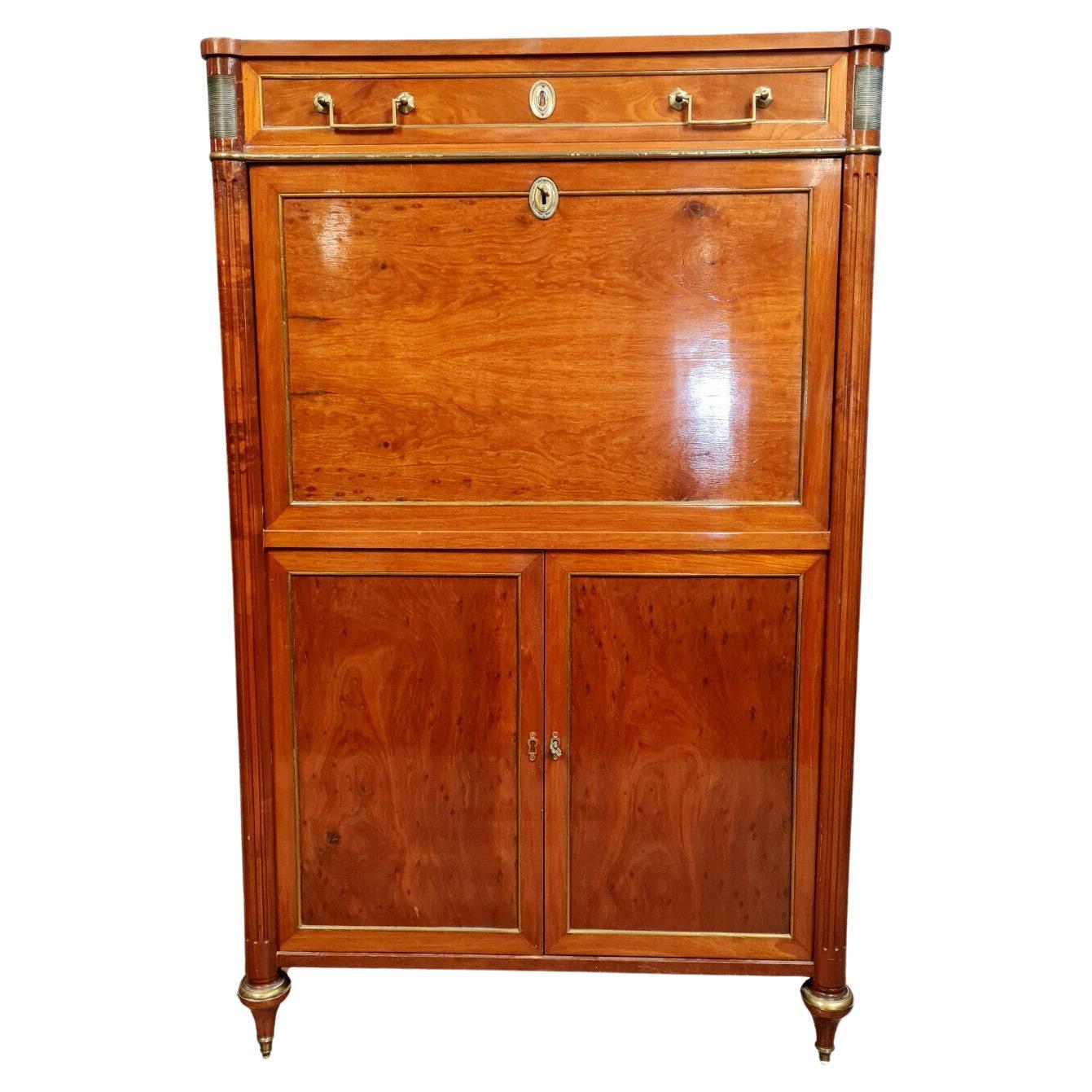 Exquisite Louis XVI Mahogany Secretaire Cabinet, circa 1900-1920 -1X31