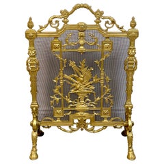 Exquisite Louis XVI Style Ormolu Firescreen, Paris C 1890