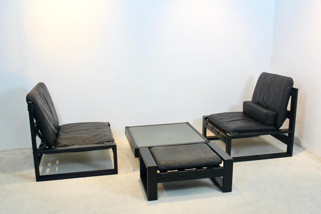 Leather Exquisite Lounge Set by Atelier Sonja Wasseur, Dutch Design For Sale