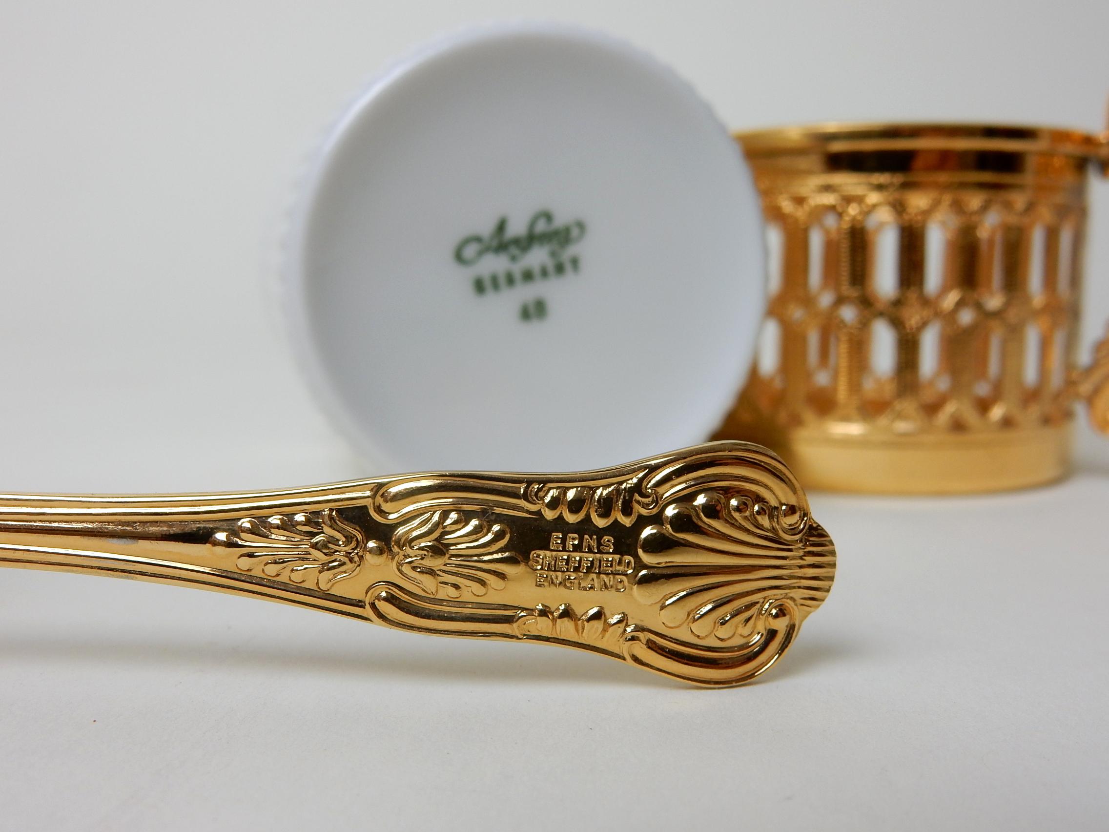 Exquisite Luxe Arzberg Gold & Porcelain Espresso Cup Set 1