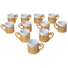 Vintage Exquisite Luxe Arzberg Gold & Porcelain Espresso Cup Set