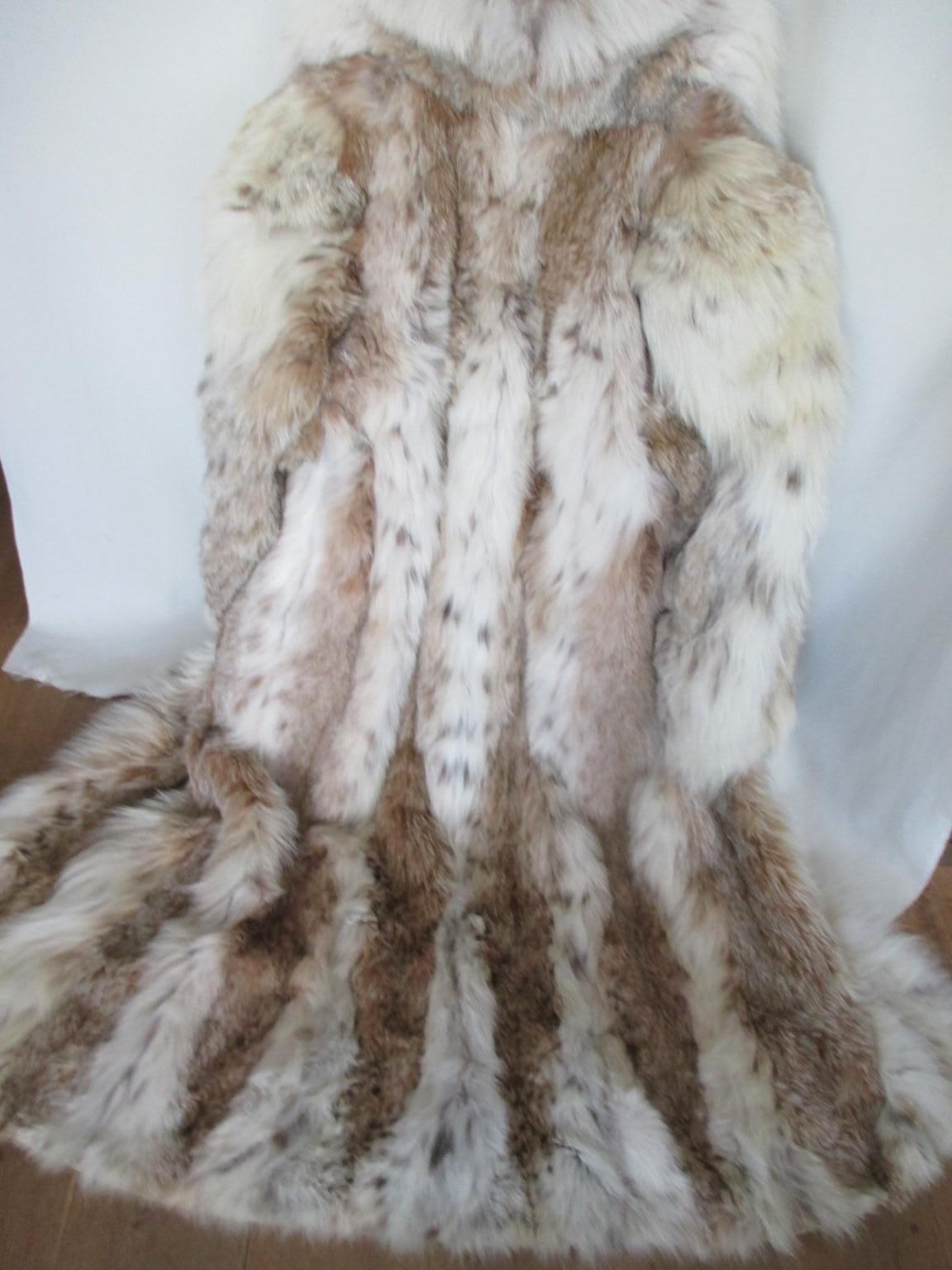 Women's or Men's Exquisite Lynx Fur Long Coat