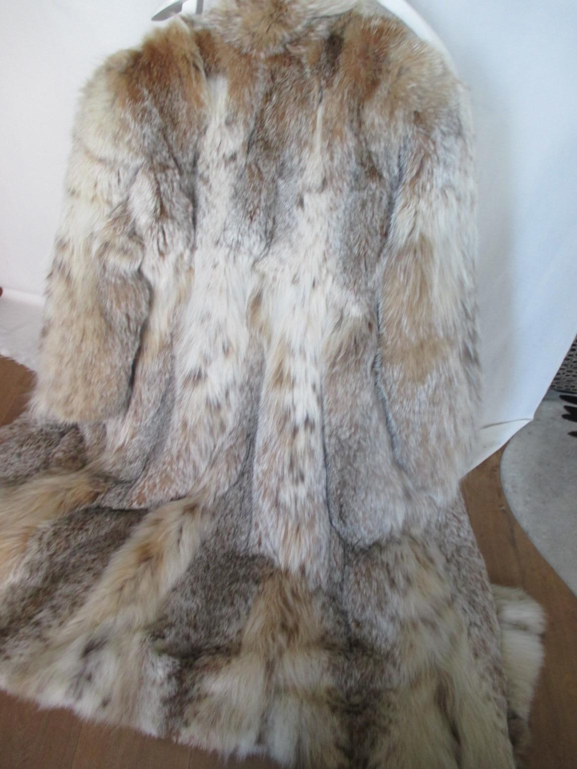 Exquisite Lynx Fur Long Coat at 1stDibs