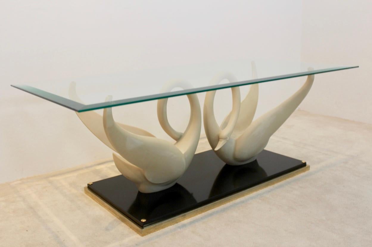 Exquisite Maison Jansen Swan Table, Signed 2