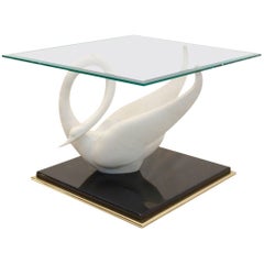 Exquisite Maison Jansen Swan Table, Signed