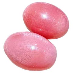 Exquisite Matched Pair 7.55ct Pink Conch Pearls