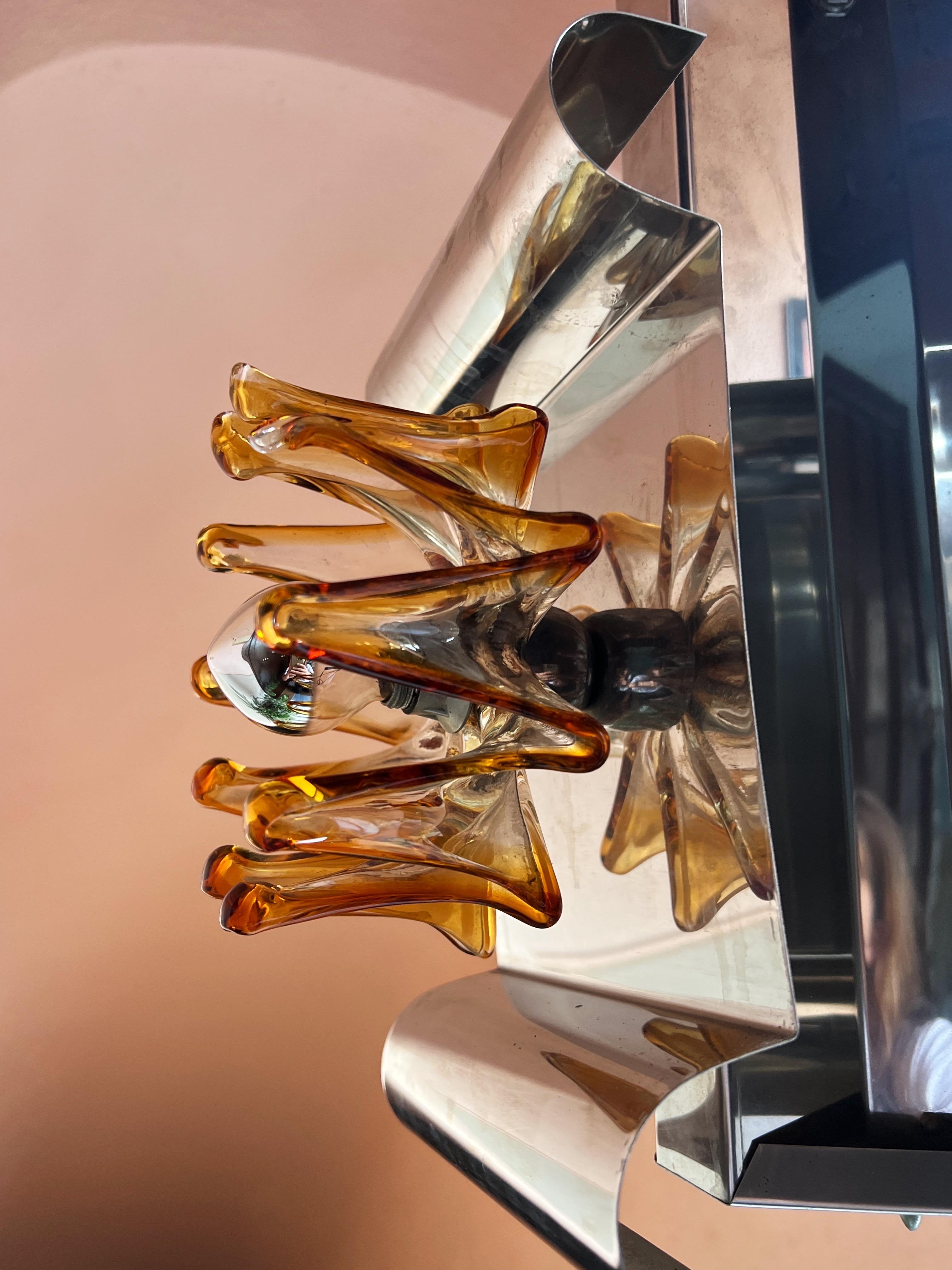 Squisita lampada a sospensione Mazzega Murano di Carlo Nason, 1970 in vendita 1