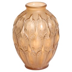 Vase en verre exquis pour les arts de la table de Val Saint Lambert, Belgique, 1934