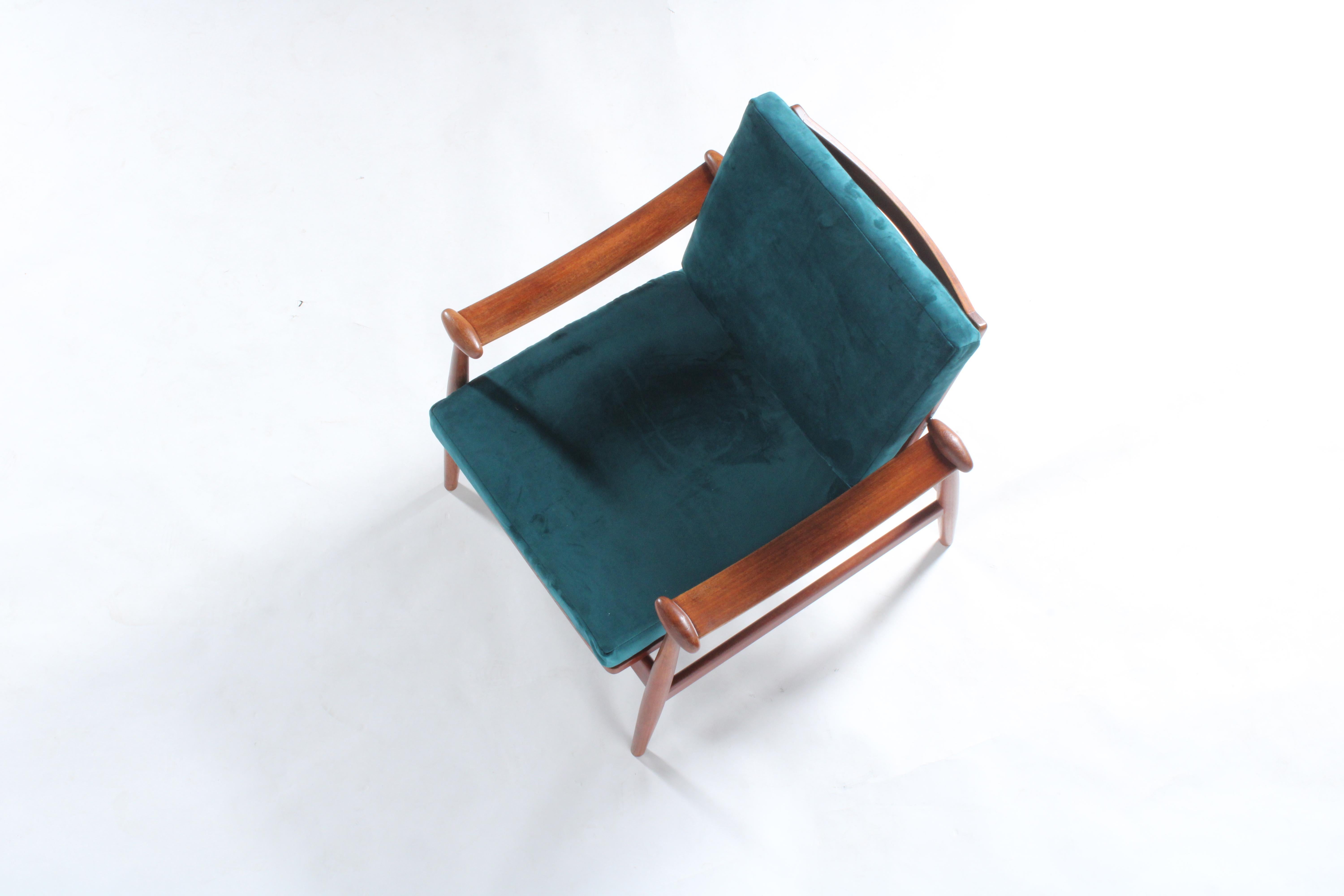 Exquisite Mid Century Danish Spade Chair By Finn Juhl For France & Son In Teak For Sale 8