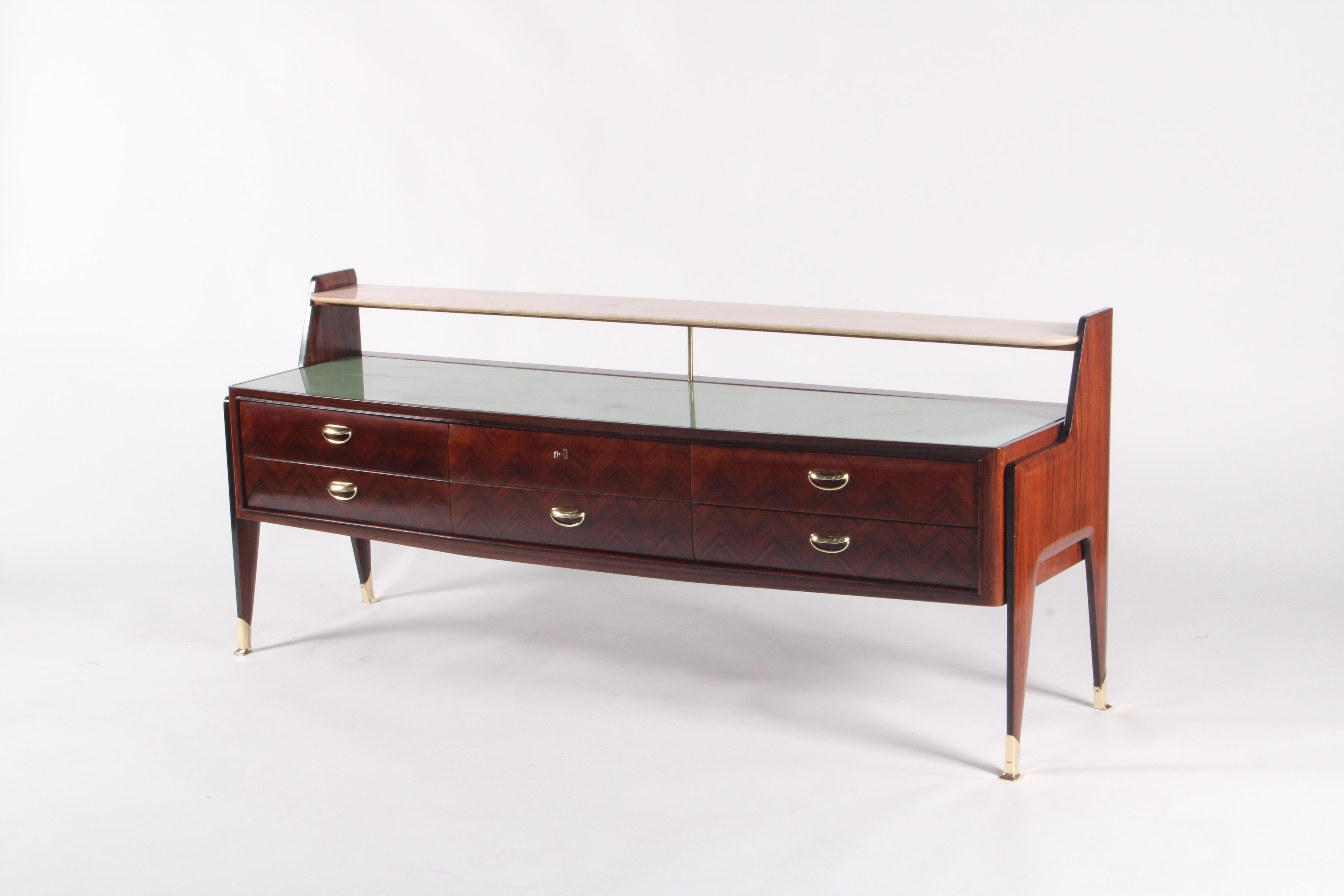 Woodwork Exquisite Mid Century Italian Sideboard For Sale