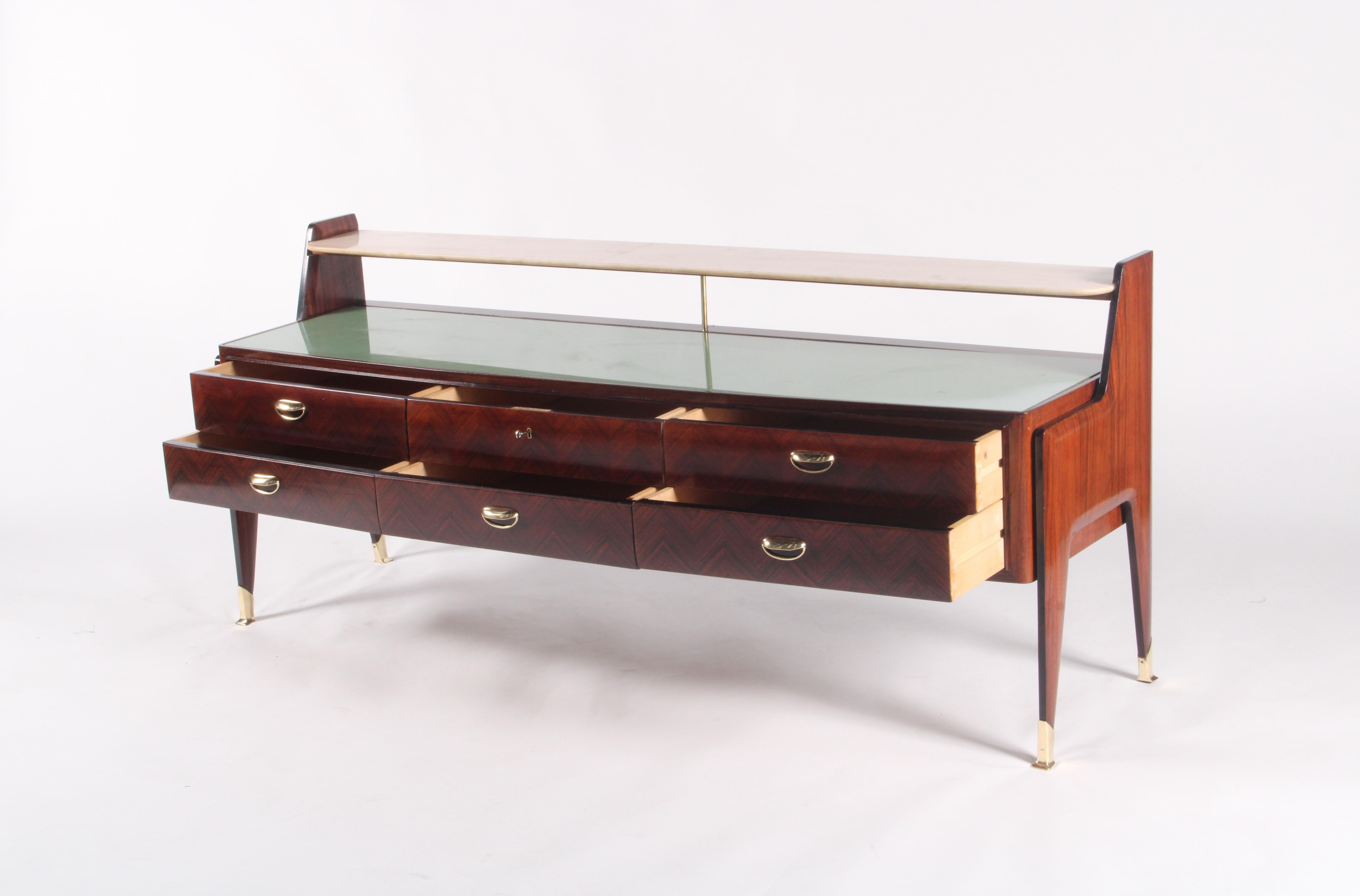 Exquisite Mid Century Italian Sideboard For Sale 1