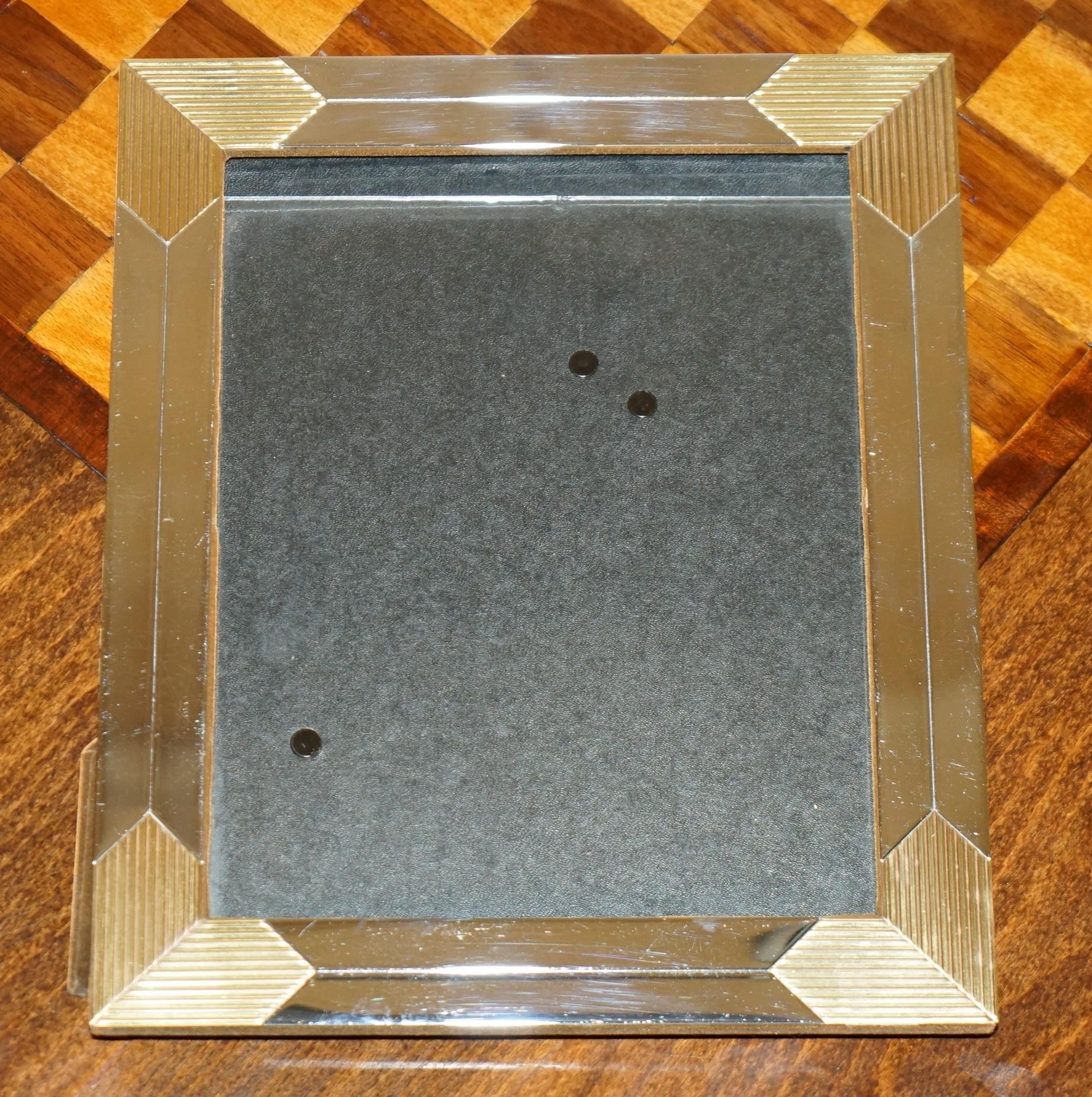 Mid-Century Modern FRAME D'PICTURE MODERNE EXQUISITE du milieu du siècle dernier, ROMEO REGA CHROME & BRASS, 1970 en vente
