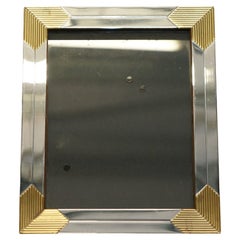 FRAME D'PICTURE MODERNE EXQUISITE du milieu du siècle dernier, ROMEO REGA CHROME & BRASS, 1970