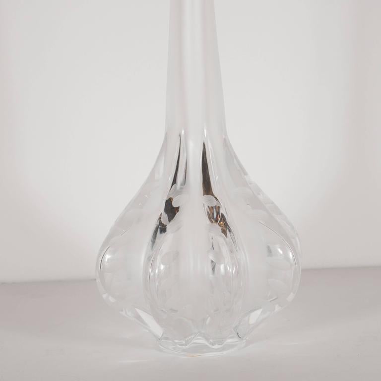 French Exquisite Mid-Century Modernist Vase Designed by Marie Claude Lalique For Sale