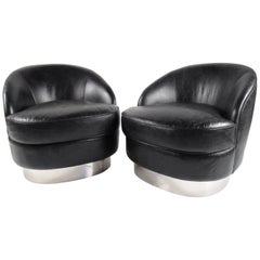 Exquisite Midcentury Club Chairs after Karl Springer