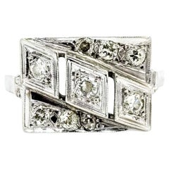 Exquisite Milgrain Diamond Ring in 14k White Gold