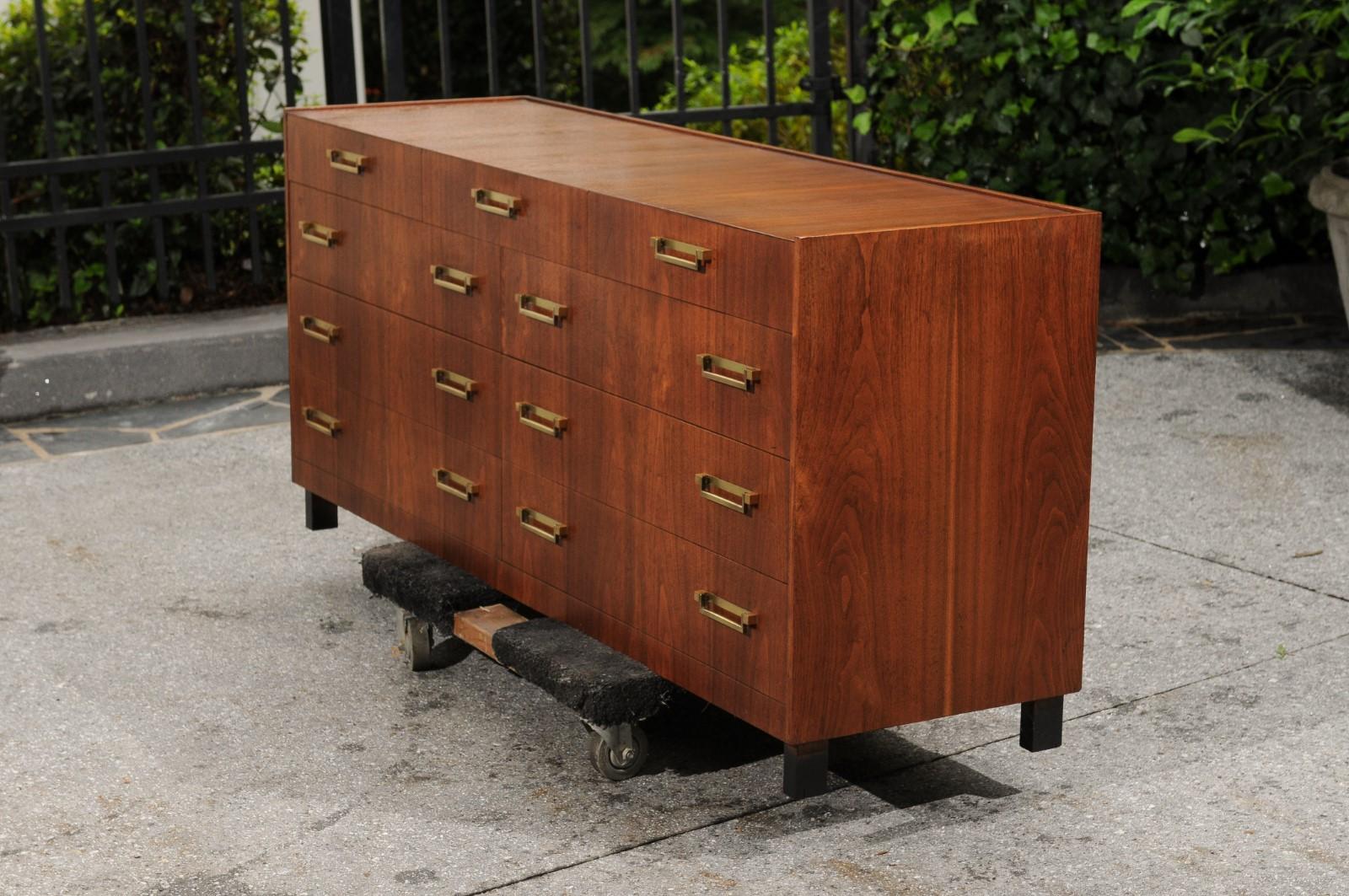 Exquisite Modern Campaign Chest by Michael Taylor for Baker, circa 1960 For Sale 10