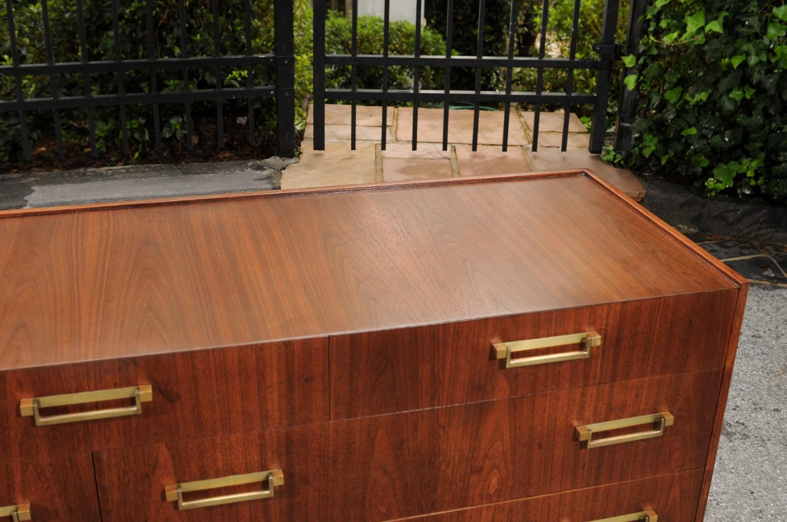 American Exquisite Modern Campaign Chest by Michael Taylor for Baker, circa 1960 For Sale