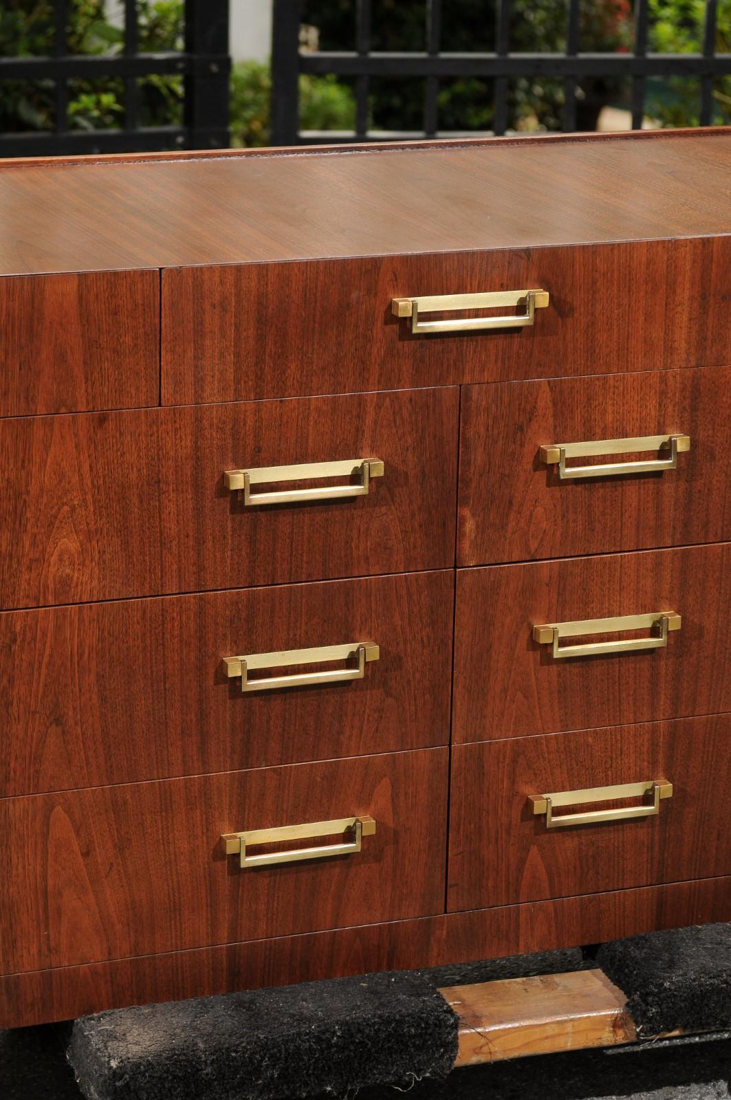 Mid-20th Century Exquisite Modern Campaign Chest by Michael Taylor for Baker, circa 1960 For Sale