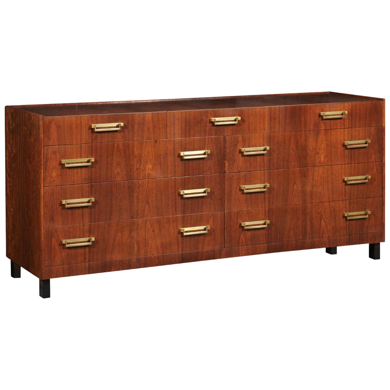 Exquisite Modern Campaign Chest by Michael Taylor for Baker, circa 1960