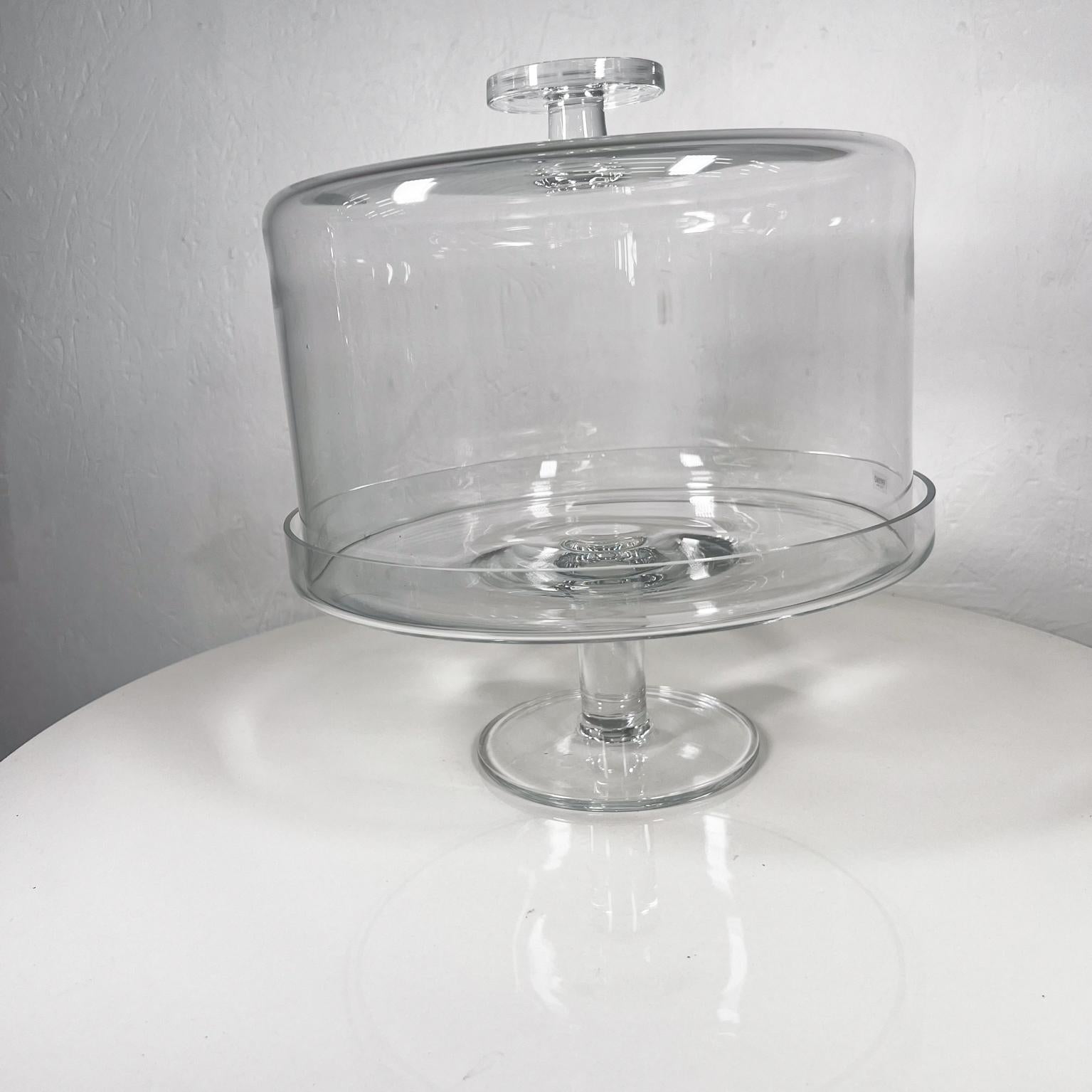 Contemporary Exquisite Modern Large Domed Pedestal Glass Cake Stand