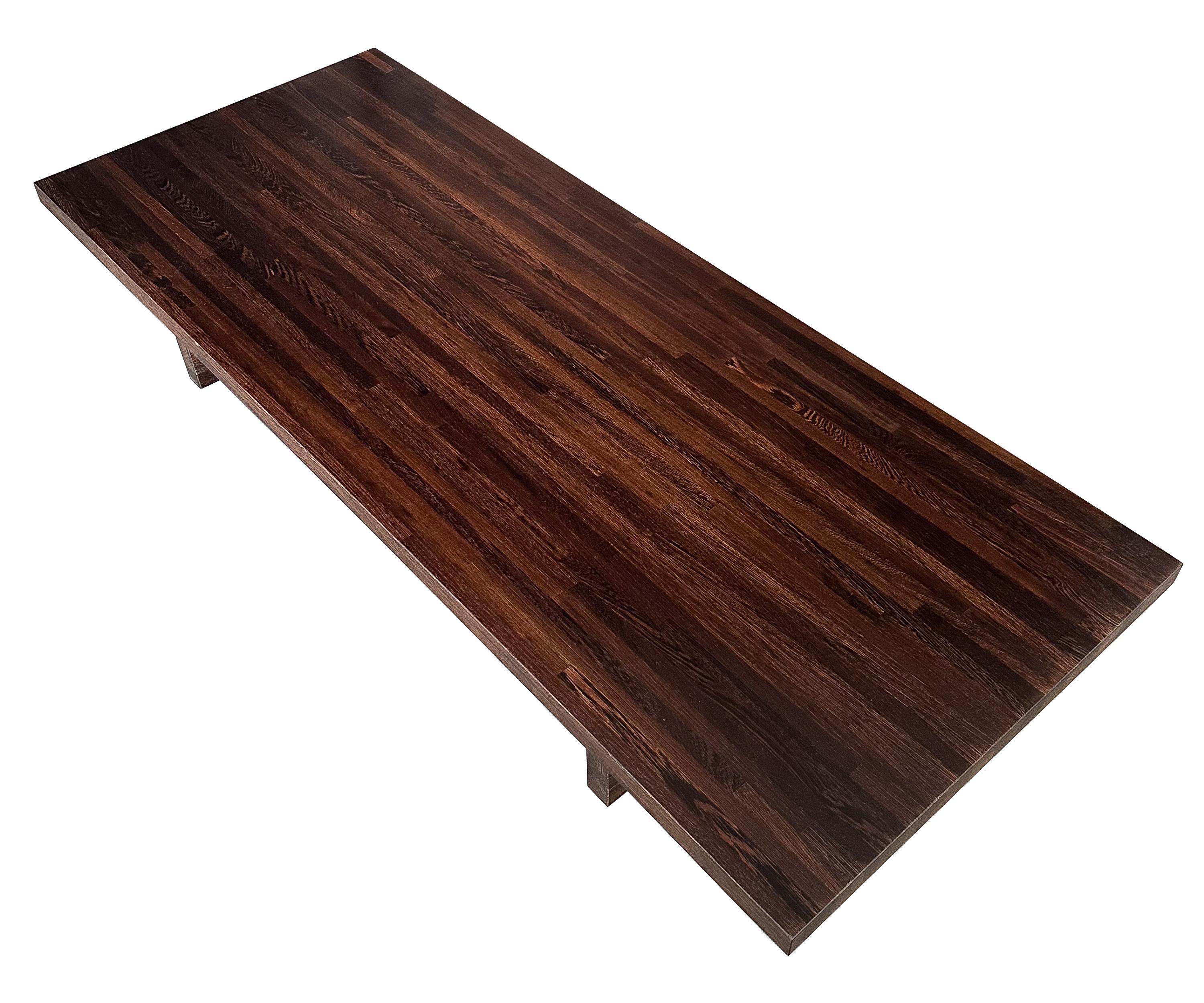 Minimalist Modern Solid Wenge Wood Low Coffee Table For Sale 4