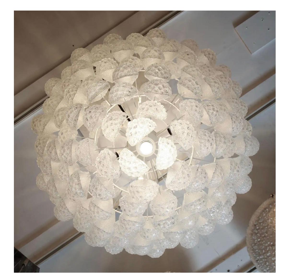 Metallo Squisito lampadario in vetro di Murano a nido d'ape, 72 