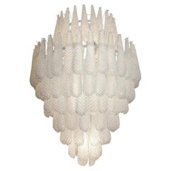 Exquisite Murano Honeycomb Glass Chandelier, 72"H x 57"Dia, Made to Order